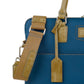 Duck Blue & Saddle Signature Leather Laptop Briefcase — Limited Edition 15"