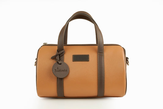 Avercara Brown Signature Leather Mini Duffel — Limited Edition 10"