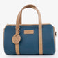 Duck Blue & Saddle Signature Leather Mini Duffel — Limited Edition 10"