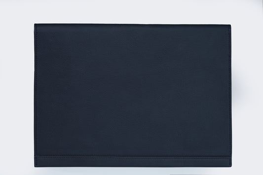 Jet Black Signature Leather File Folder — Limited Edition 13.5"