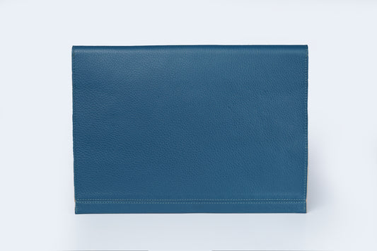 Duck Blue & Saddle Signature Leather File Folder — Limited Edition 13.5"