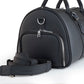 Jet Black Signature Leather Weekender — Limited Edition 16.5"