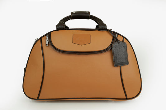 Boarding Pass Rolling Leather Duffel Brown — Limited Edition 20"