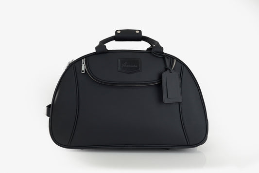 Boarding Pass Rolling Leather Duffel Black — Limited Edition 20"