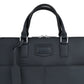 Jet Black Signature Leather Laptop Briefcase — Limited Edition 15"