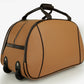 Boarding Pass Rolling Leather Duffel Brown — Limited Edition 20"