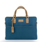 Duck Blue & Saddle Signature Leather Laptop Briefcase — Limited Edition 15"