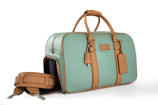 Milk Green Signature Leather Duffel — Limited Edition (19")