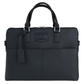 Jet Black Signature Leather Laptop Briefcase — Limited Edition 15"